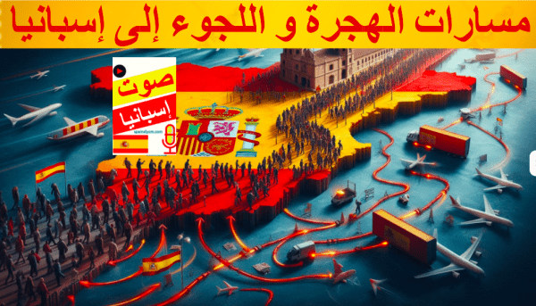 مسارات الهجرة و اللجوء الرئيسية إلى إسبانيا