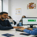 عملية حجز موعد البصمة TIE في إسبانيا وجهاز سحب البصمات الإلكتروني.