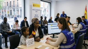 مساعدة المهاجرين في مكاتب الأجانب خلال عملية التسوية الإدارية للمهاجرين في إسبانيا 2026.