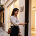 شاب يفتح باب شقته الجديدة في إسبانيا مستفيداً من المساعدات الحكومية للسكن واستقلالية الشباب